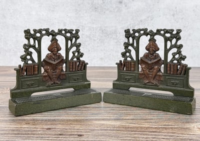 Judd Co Cast Iron Arab Scholar Bookends 9741