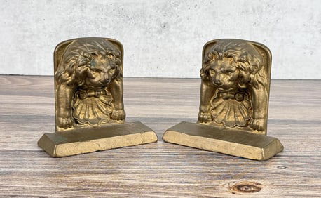 Cast Iron Lion Wall Fountain Bookends