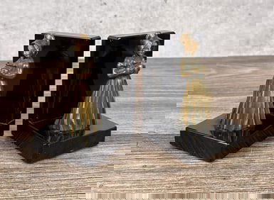 Art Deco JB Hirsch Woman with Pot Bookends