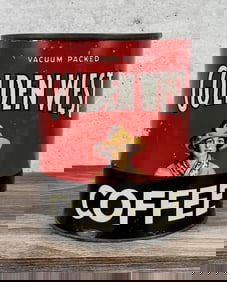 Golden West Cowgirl Coffee Tin Can 5lb