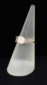 10k Gold Opal and Ruby Ring