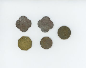 Collection of Antique Montana Trade Tokens