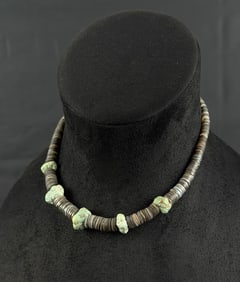 Santo Domingo Pueblo Turquoise Heishi Necklace