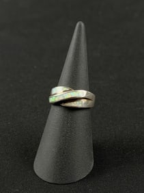 Sterling Silver Opal Inlaid Ring