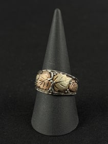 Sterling Silver Black Hills Gold Ring