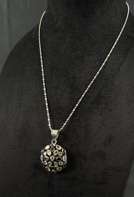 Sterling Silver Semi Precious Gemstone Necklace