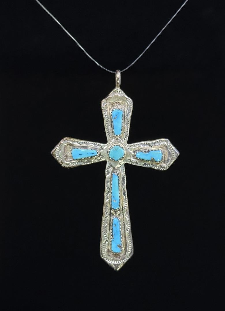 George and Lupeta Leekity Zuni Sterling Cross (1 of 4)