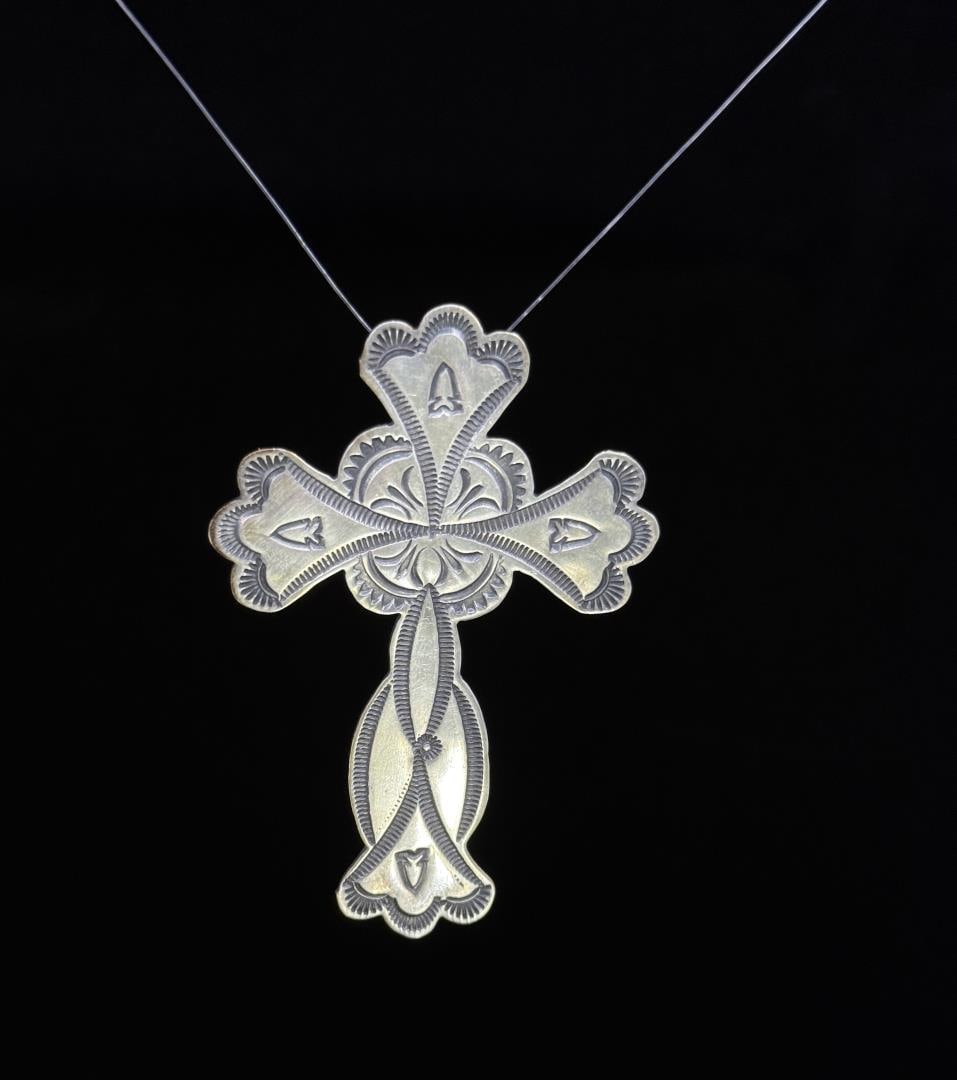Neal Paquin Jemez Sterling Silver Cross Pendant (1 of 4)