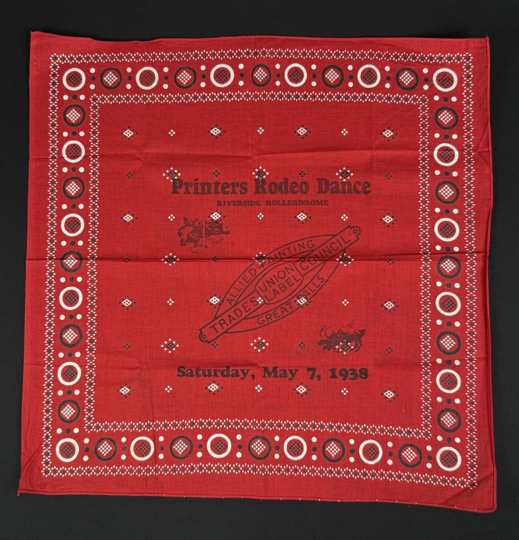 1938 Great Falls Montana Printers Rodeo Bandana (1 of 3)