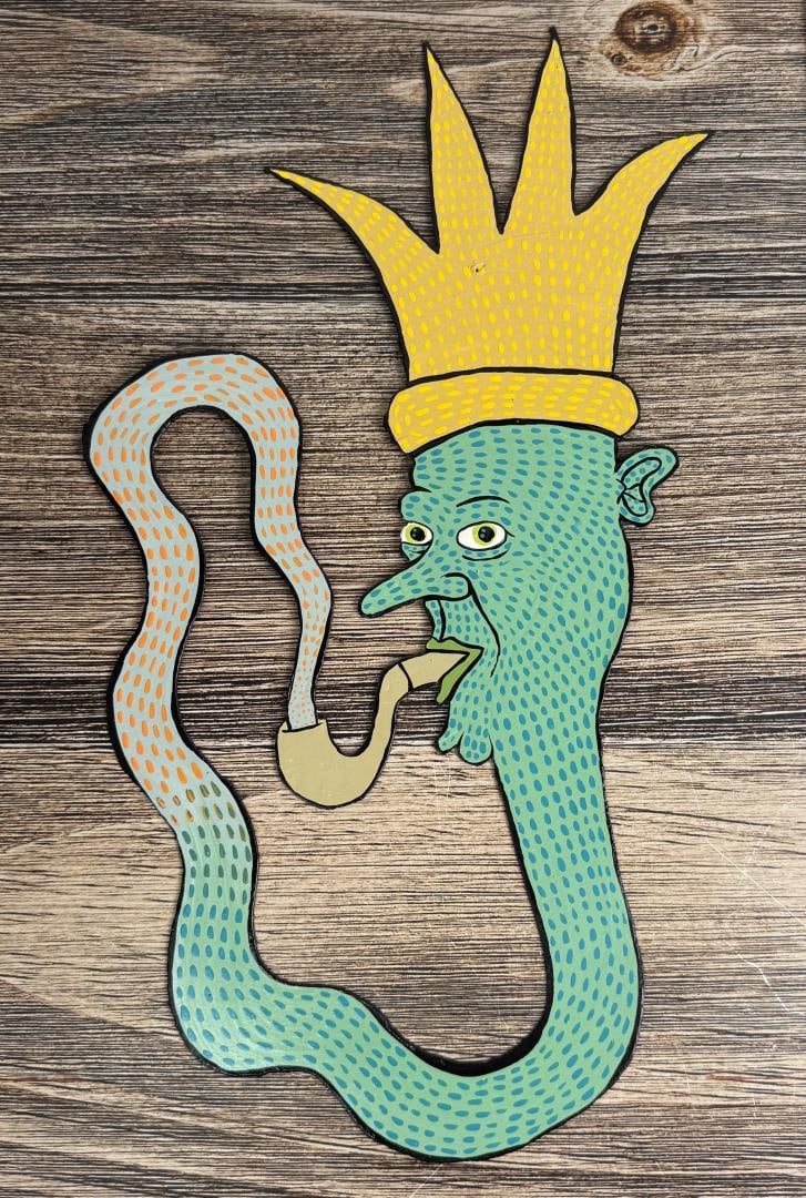 Steve Burnley King Piper Folk Art Sign (1 of 4)