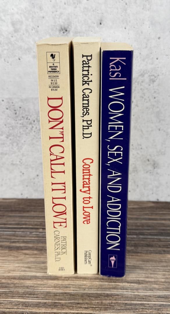 Group of Sex Addict Therapy Books: Nice grouping.