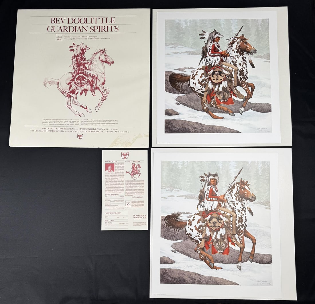 Bev Doolittle Guardian Spirits Prints: 23" by 26". Signed and Numbered in Folio. Edition 5,696/13,238.