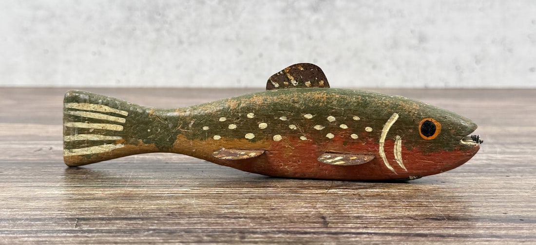 Antique Folk Art Ice Spear Fishing Decoy (1 of 9)