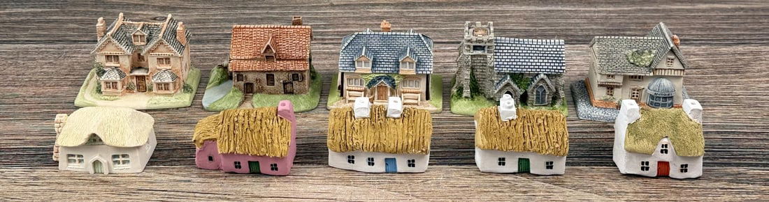 The Village Collection Sneem Crafts Houses: Largest is 2 1/2" long. CAK Sneem Crafts. Handmade in Ireland.