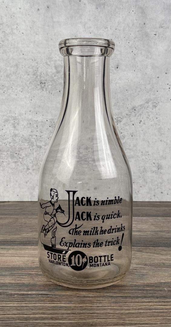 Harlowton Montana Pyro Milk Bottle (1 of 6)