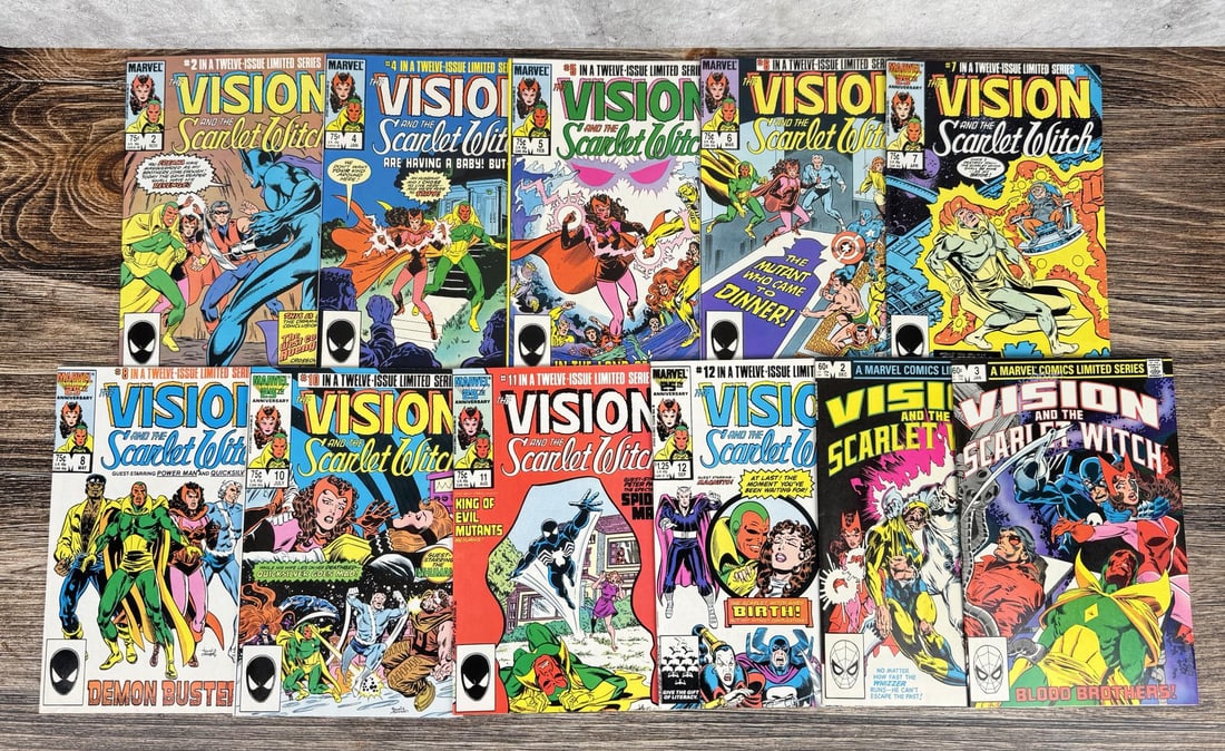 Marvel Vision of the Scarlet Witch Comic Books: Nice grouping. 1985-1986.