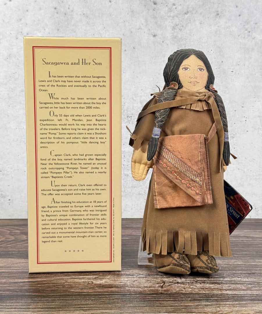 Hallmark American Spirit Sacagawea Doll: 12 1/4" by 6 1/4" by 3".