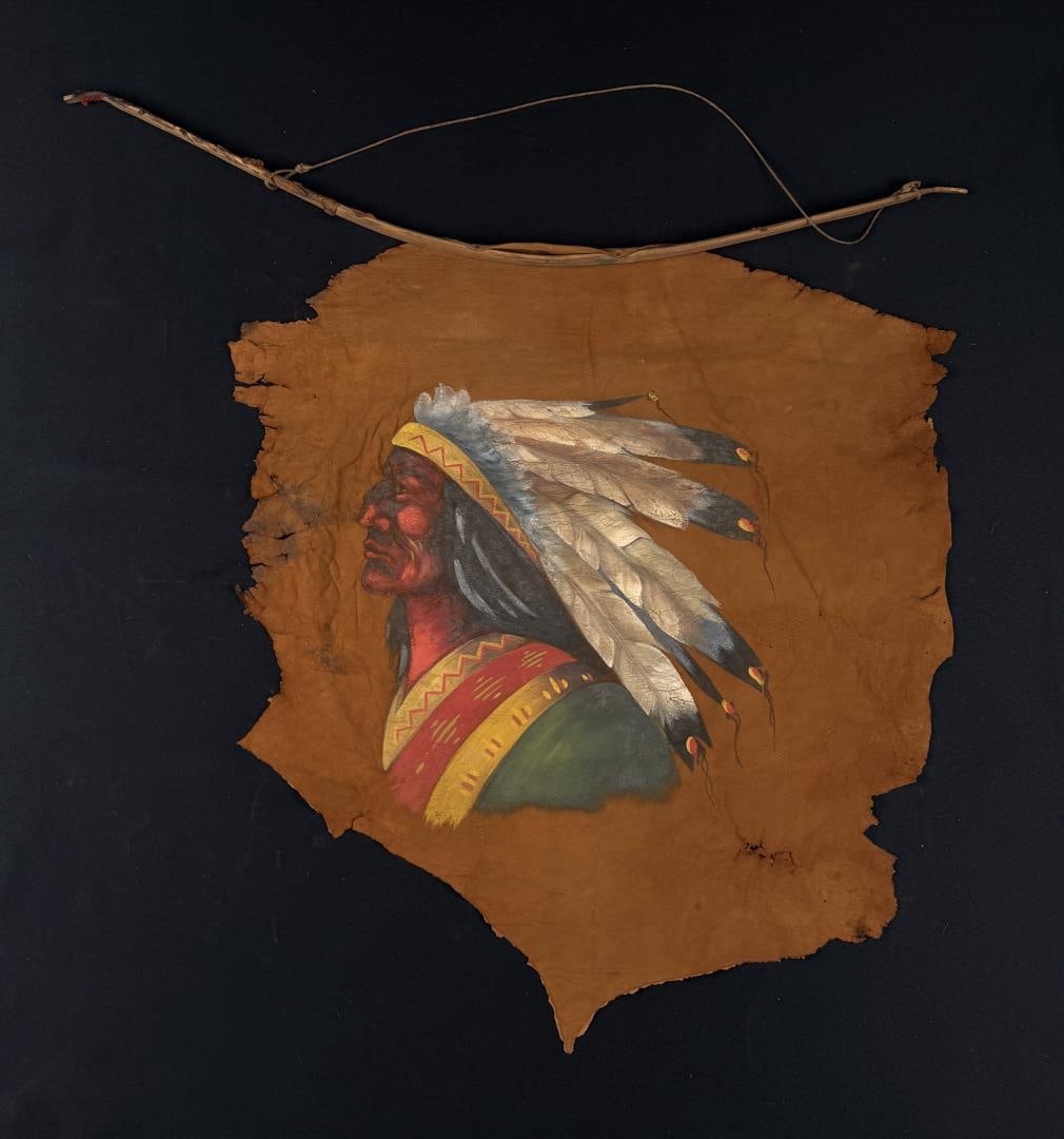 Native American Indian Painted Hide (1 of 8)