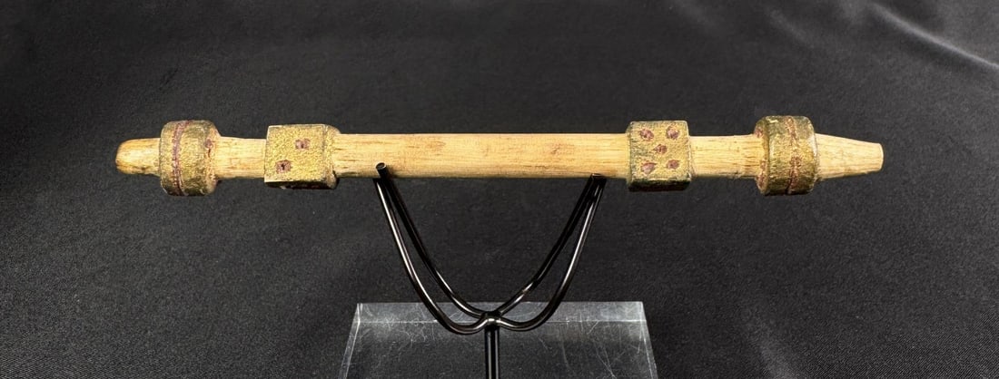 Tramp Art Prisoner Made Gambling Dice Stick: 5 1/4" long.