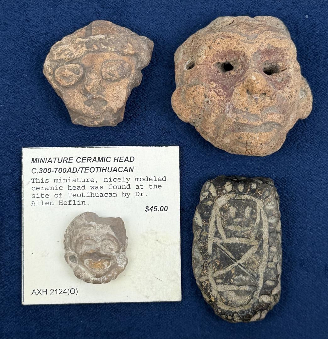 Pre Columbian Pottery Heads and Carved Stone (1 of 11)