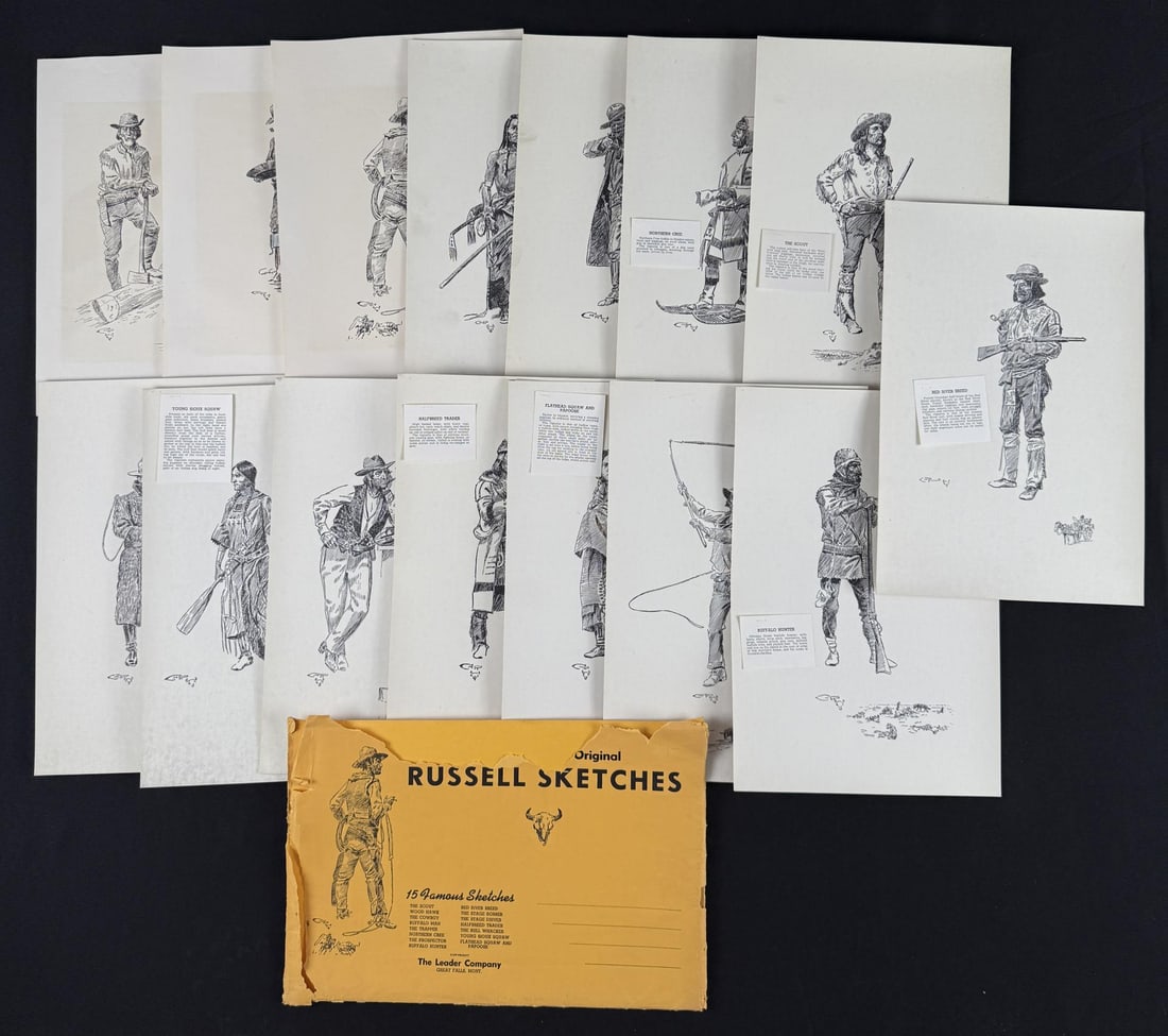 Charles CM Russell Sketches Portfolio (1 of 7)