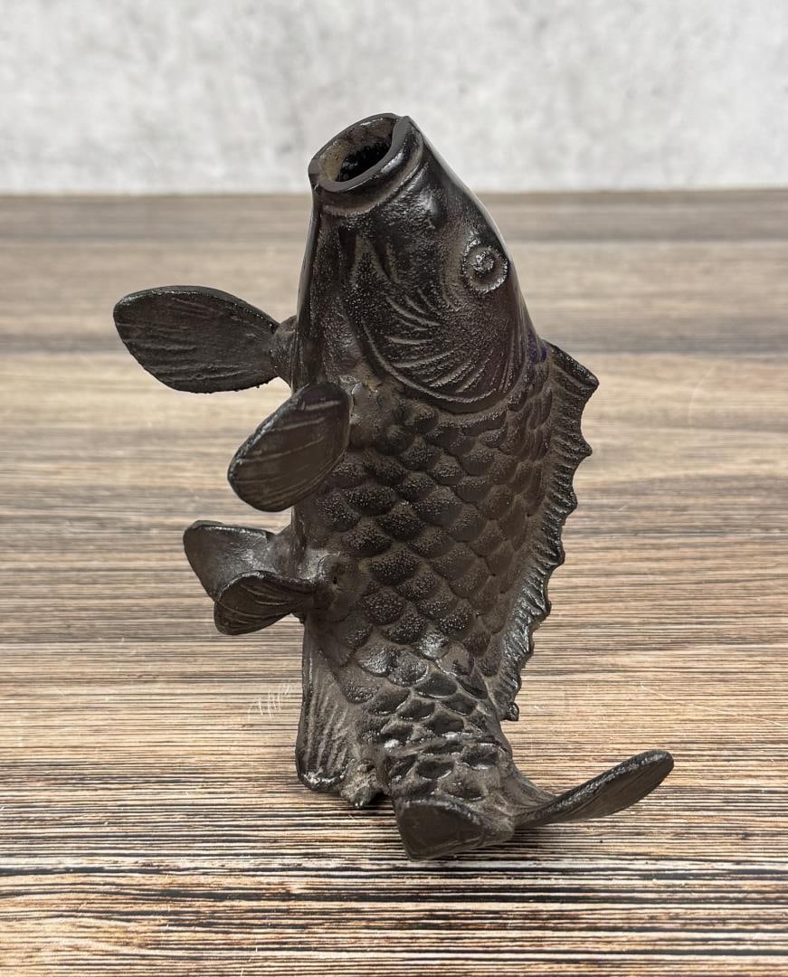 Japanese Cast Iron Koi Fish Vase (1 of 6)