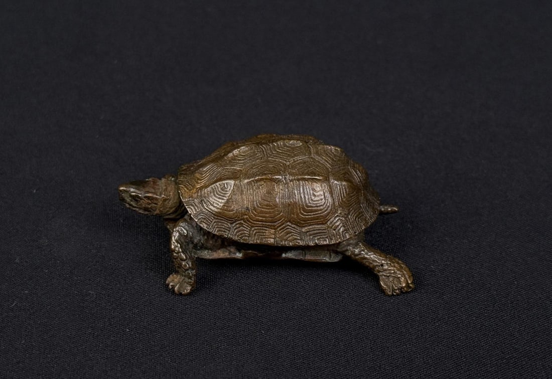 Meiji Japanese Bronze Articulated Turtle Okimono (1 of 7)