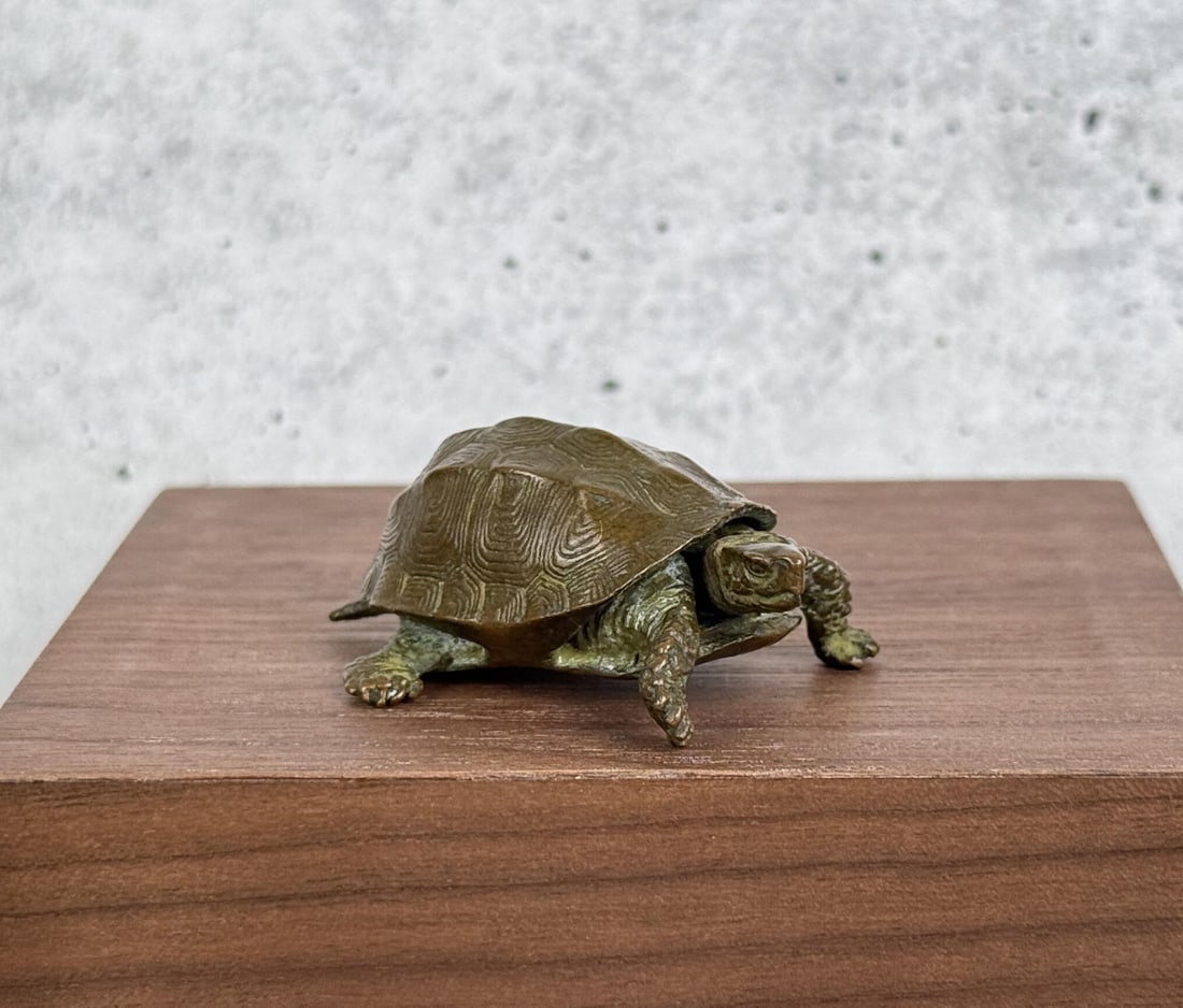 Meiji Japanese Bronze Articulated Turtle Okimono (1 of 9)