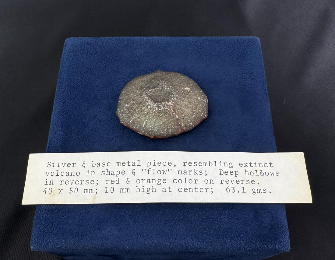 Antique Thailand Burma Siam Volcano Ingot: 64 grams.