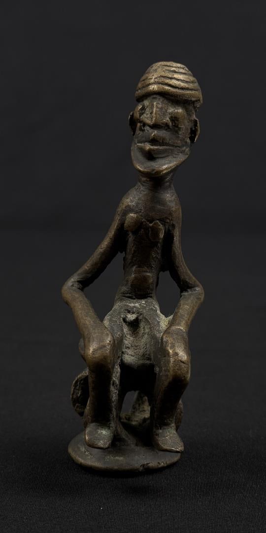 Antique African Senufo Bronze Seated Figure (1 of 9)