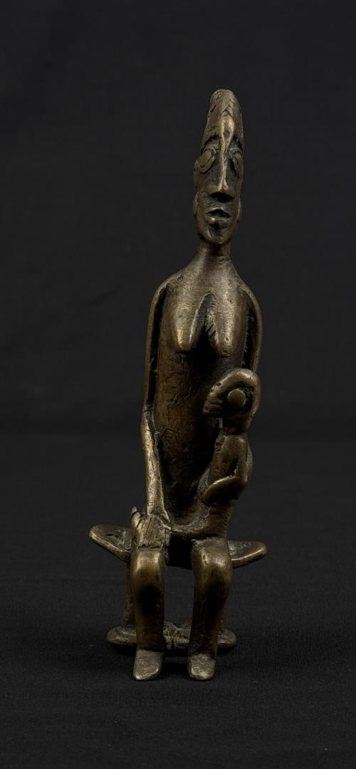 Antique African Senufo Bronze Maternity Figure (1 of 10)