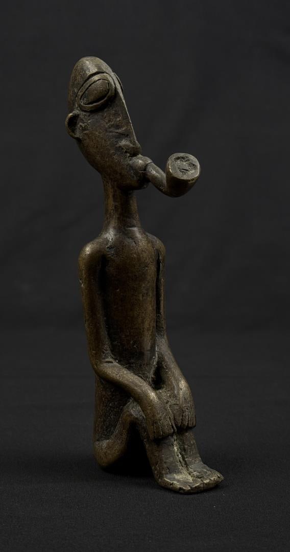 Antique African Senufo Bronze Seated Figure (1 of 11)