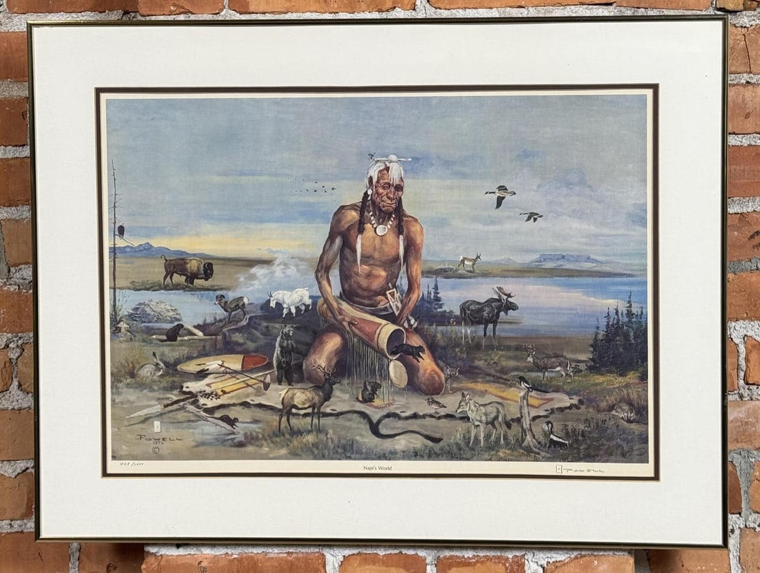 Ace Powell Napi's World Print: Signed and Numbered. 23" by 30" framed.