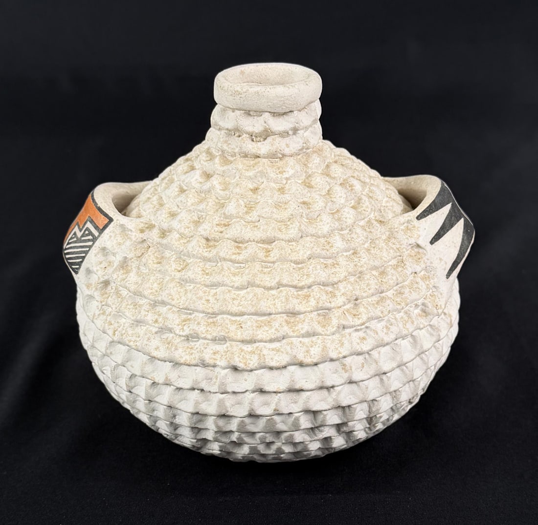 Stella Shutiva Acoma Pueblo Pottery Canteen (1 of 6)