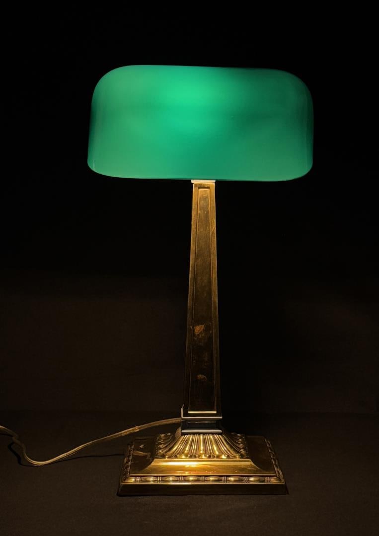Art Deco Emeralite Bankers Desk Lamp (1 of 7)