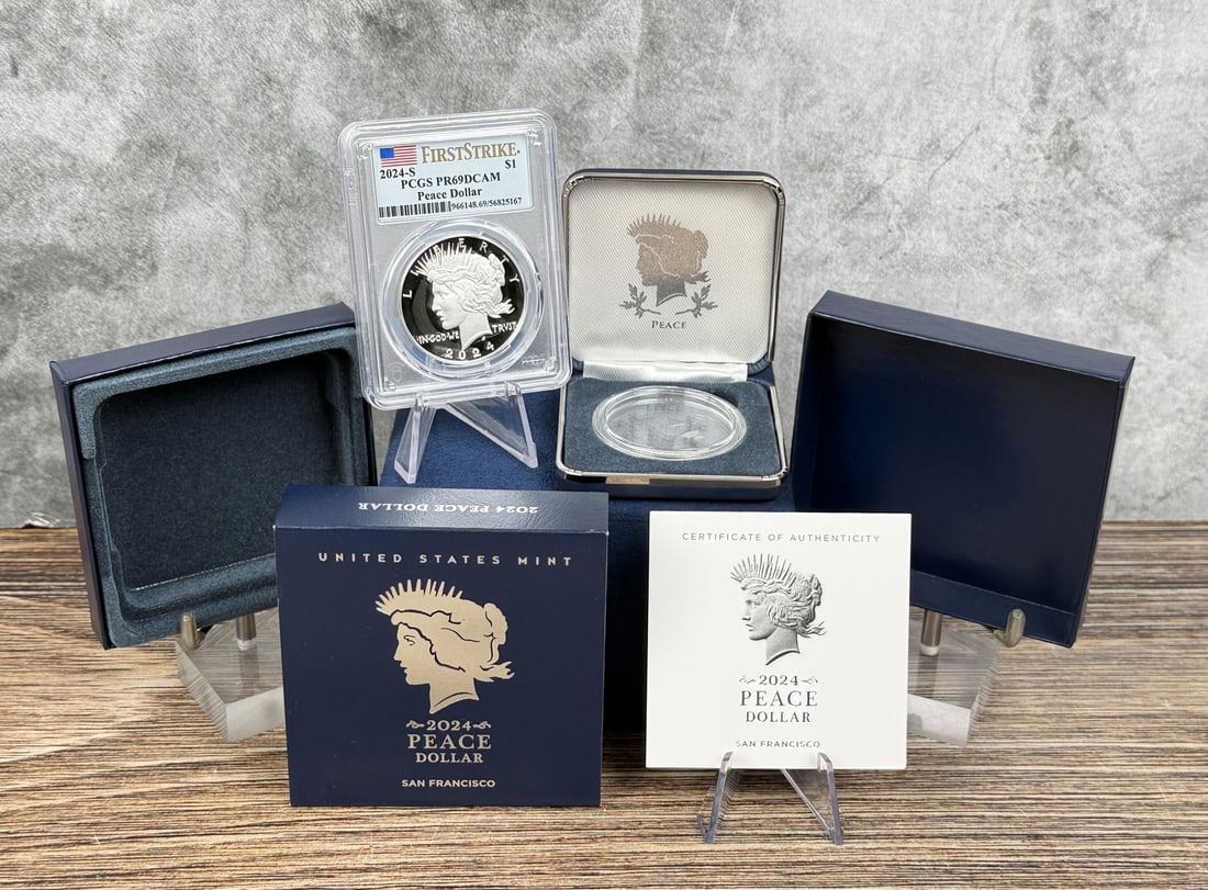 2024 S Peace Silver Dollar PCGS PR69DCAM: First Strike.