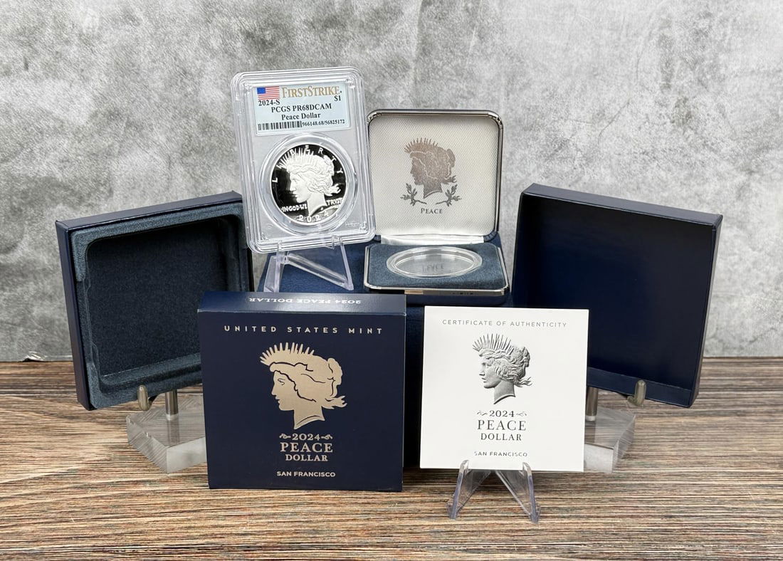 2024 S Peace Silver Dollar PCGS PR68DCAM: First Strike.
