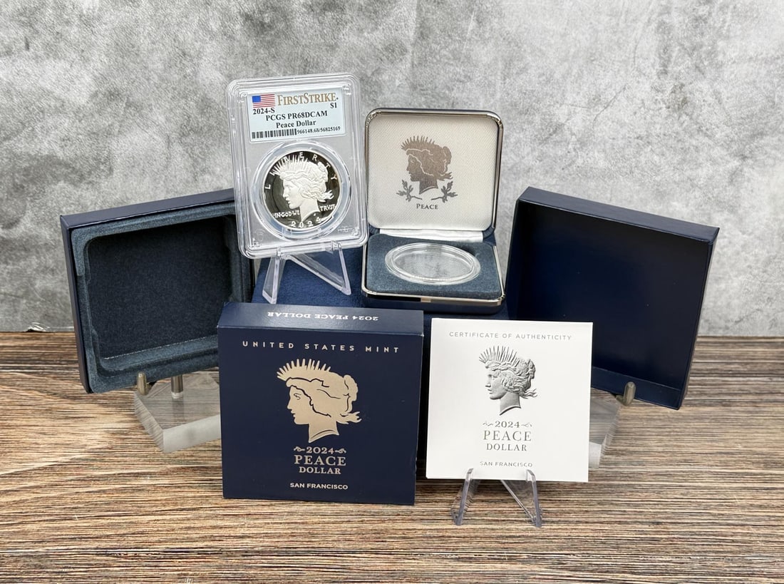 2024 S Peace Silver Dollar PCGS PR68DCAM: First Strike.