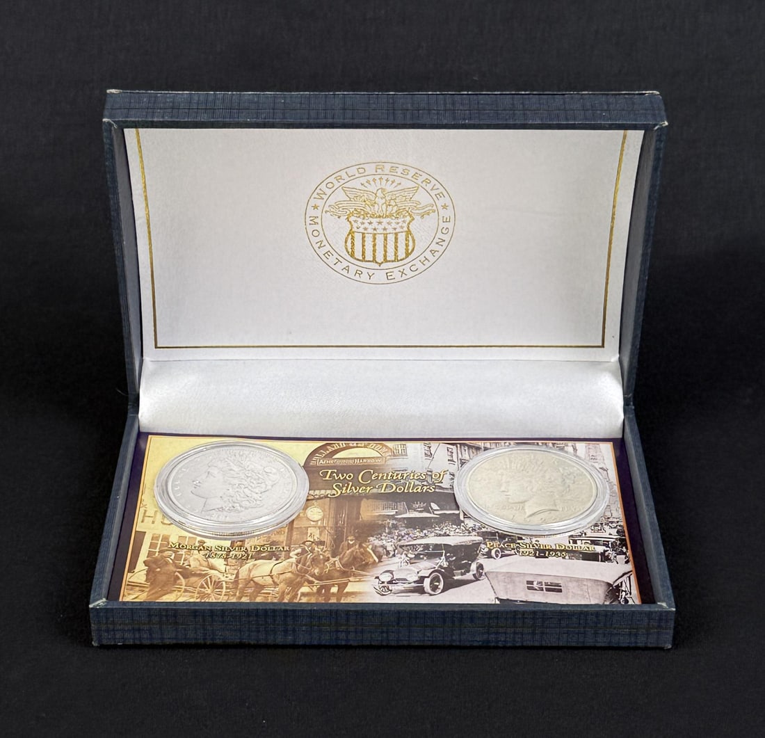 1889 Morgan and 1924 Peace Silver Dollars (1 of 6)