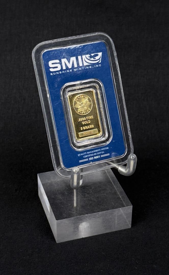 Sunshine Mining 5 Gram Gold Bar (1 of 3)