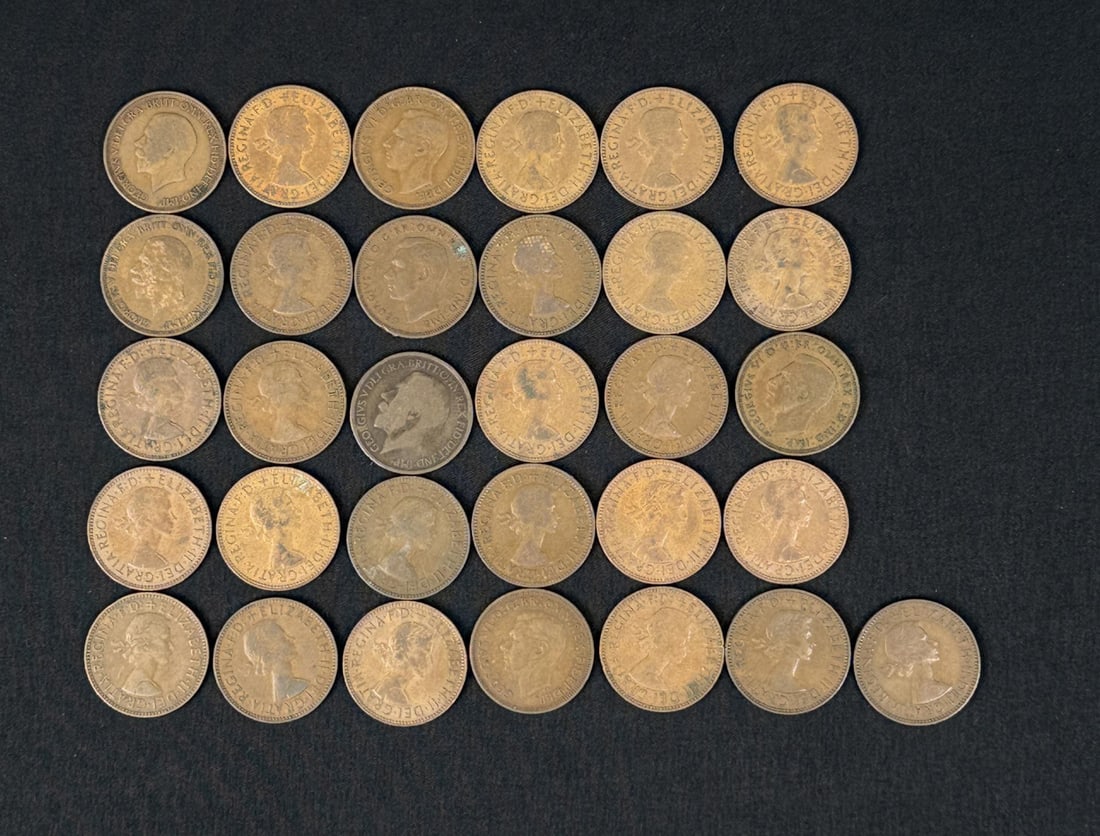 Collection of British Half Penny Coins (1 of 3)