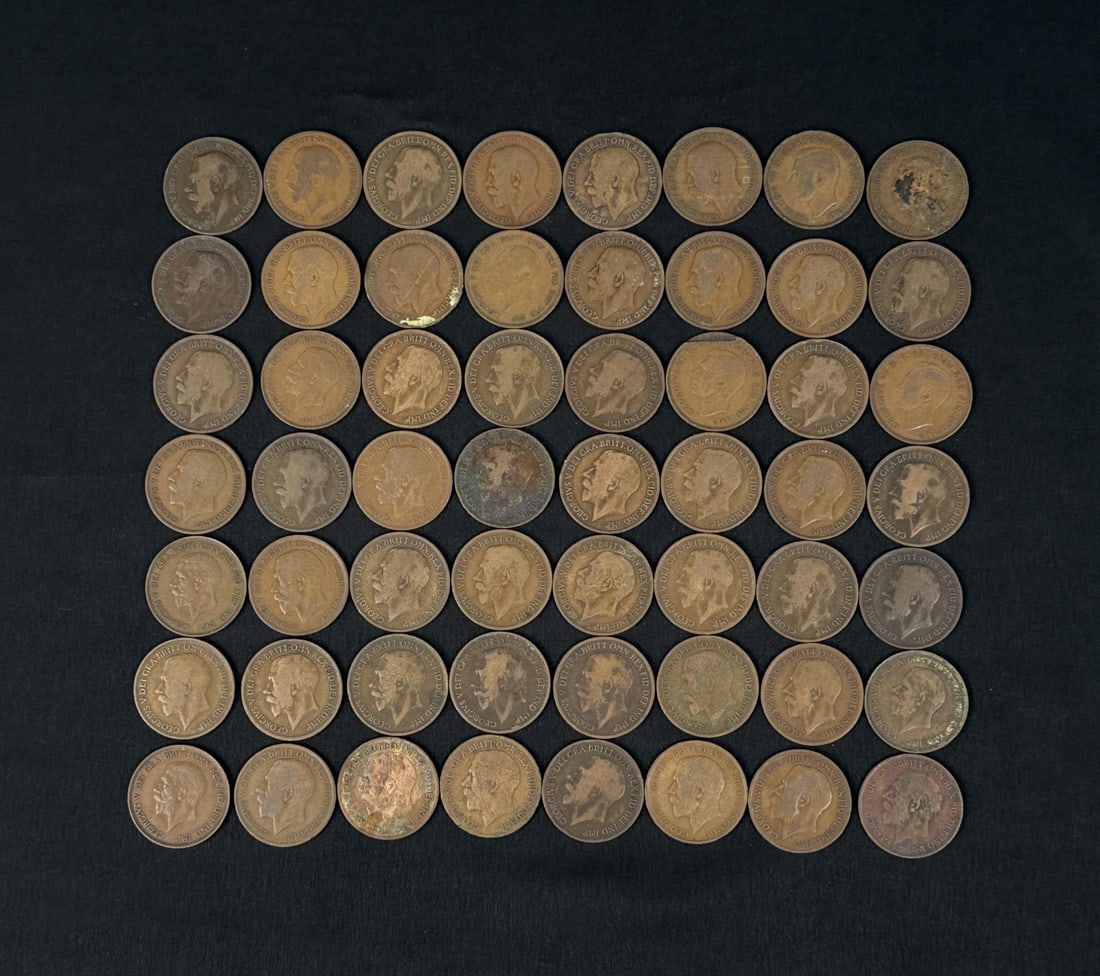 Collection of British Large Cents Pennies (1 of 3)