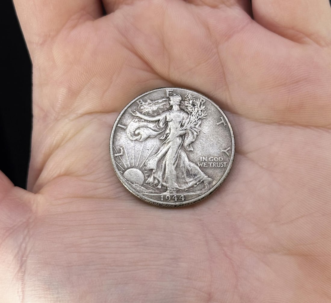 1944 Walking Liberty Silver Half Dollar: Nice example.