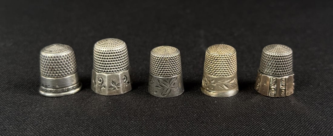 Victorian Sterling Silver Sewing Thimbles (1 of 4)
