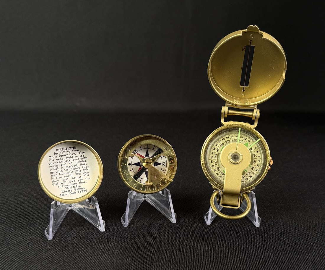 Brass Pocket Military Compasses (1 of 5)