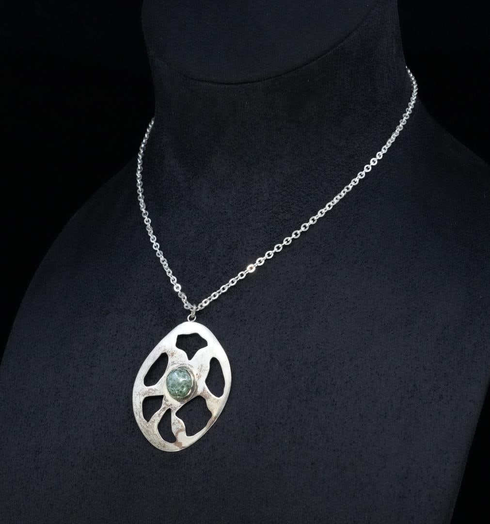 Mid Century Sterling Silver Necklace (1 of 5)