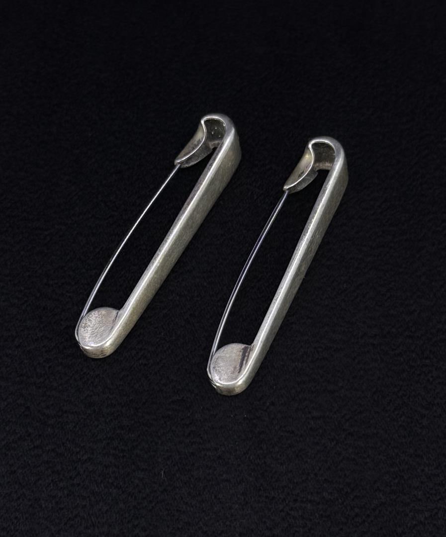 Napier Sterling Silver Diaper Safety Pins: 9.87 grams. 2" long.