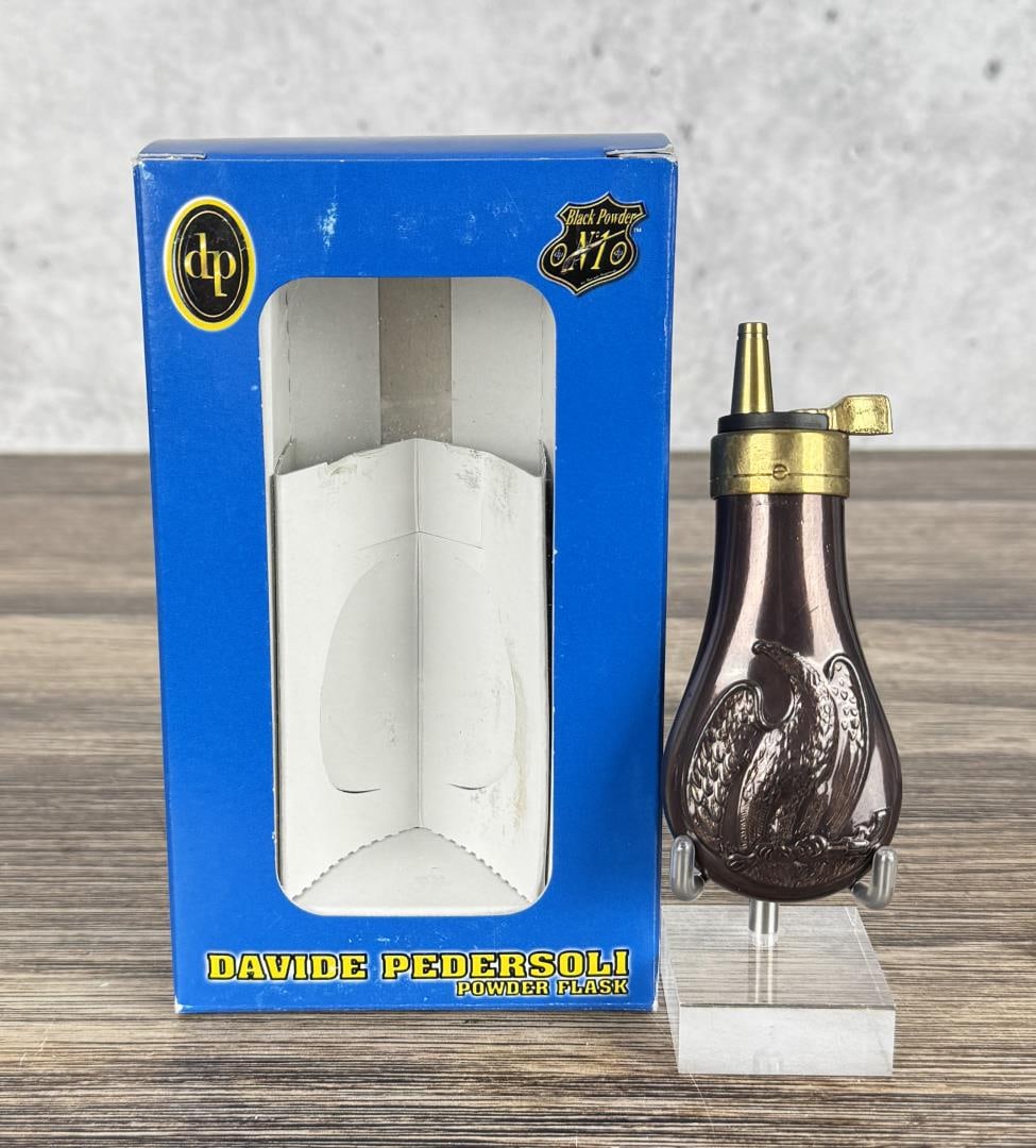 Davide Pedersoli Baby Copper .31 Powder Flask: New in box.