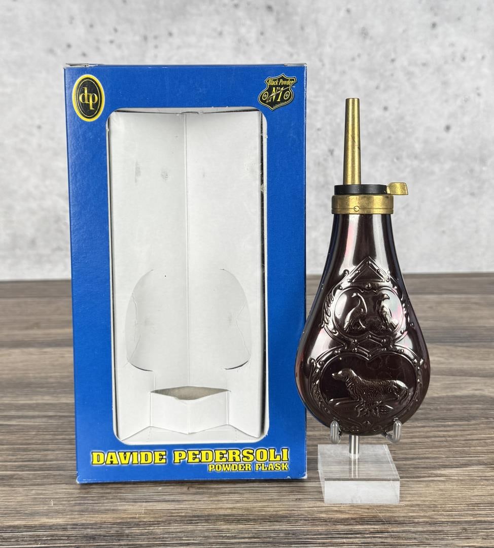 Davide Pedersoli Colt Pattern .44 Powder Flask: New in box.
