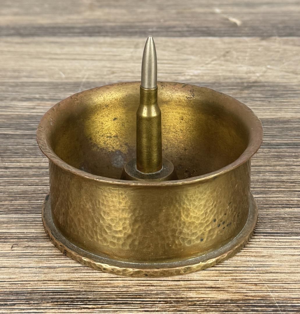WW2 Japanese Artillery Shell Trench Art Ashtray (1 of 5)